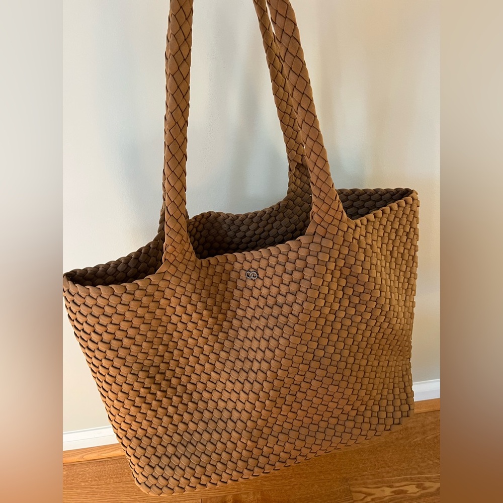 Calia Neoprene Woven Brown Tote.  Barely used!
